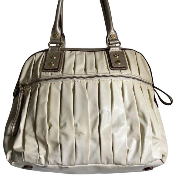 MZ Wallace Bea White Canvas Shoulder Bag - Picture 1 of 9